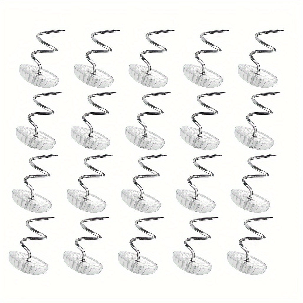 Pack of 20 Linen Covered Button Twist Pins for Upholstery and Home Decor