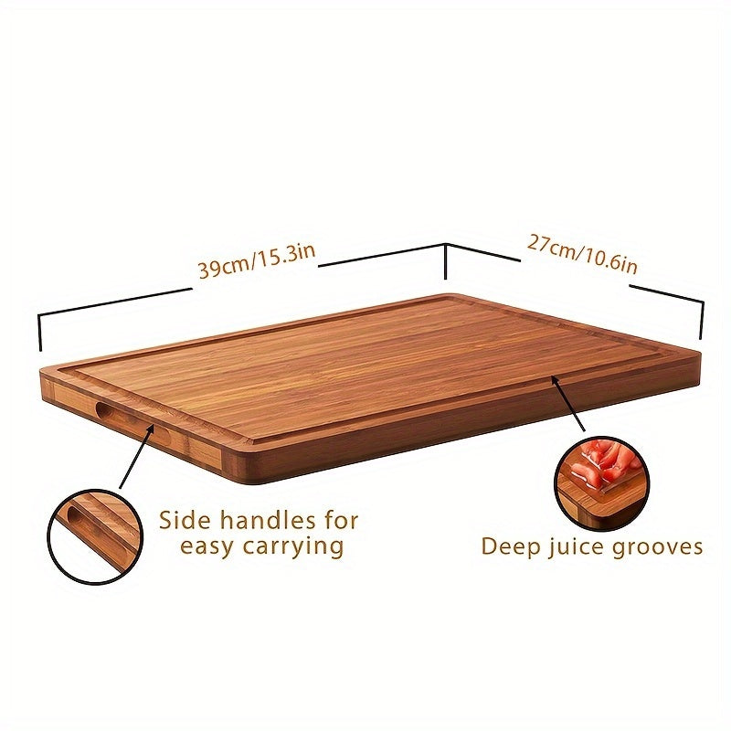 Wooden Cutting Board for Chopping Slicing and Serving Cheese Meat Fruits