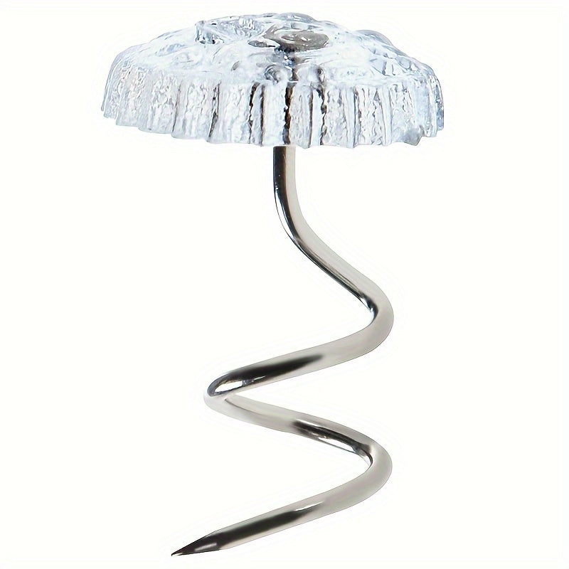 Set of 50 Spiral Twist Nails for Sofa Cushion Retainer Non-Slip Sheet Clips Metal Plastic