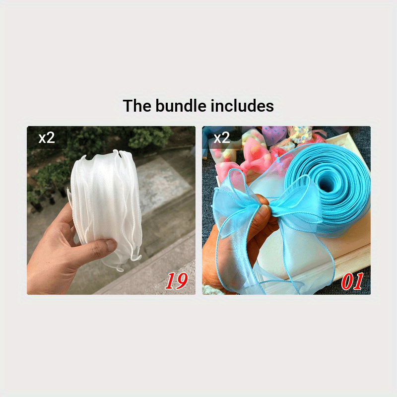 Envoltura de regalo para el Día de San Valentín con cinta de raso de gasa para decoraciones de bodas