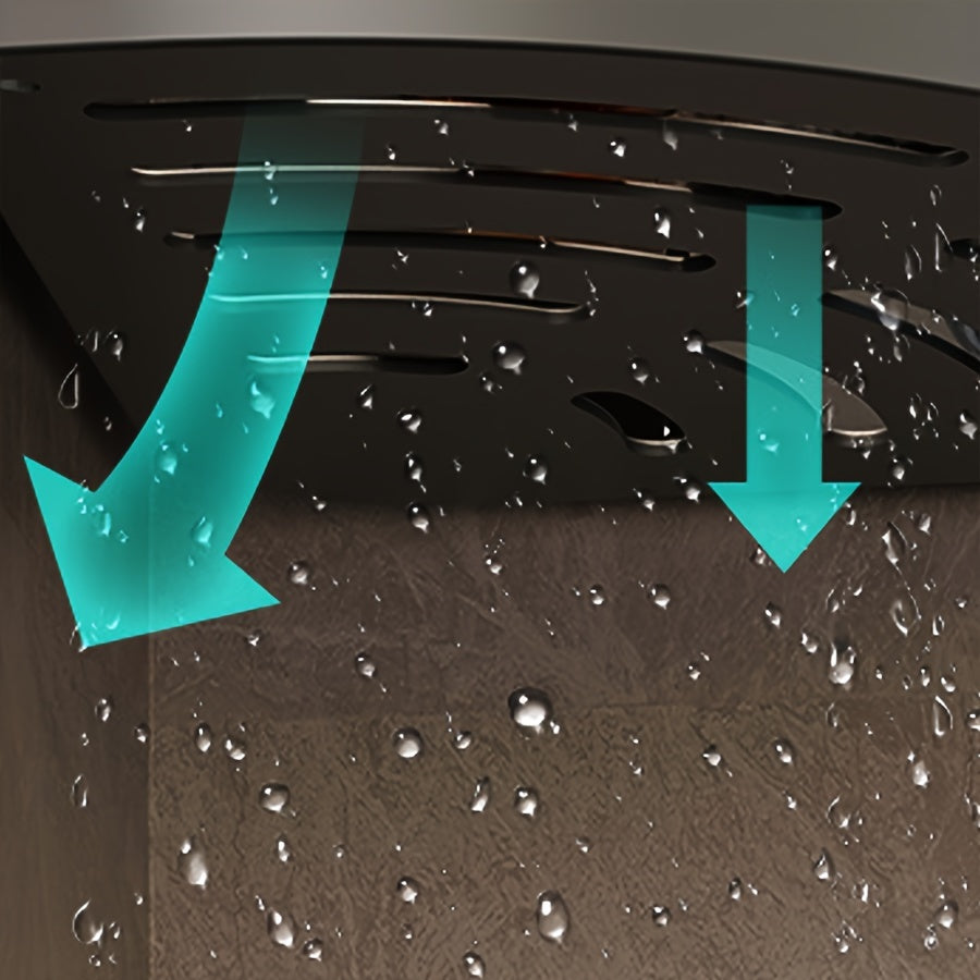 Plastic Corner Shower Caddy with Strong Suction No Drilling Bathroom Organizer