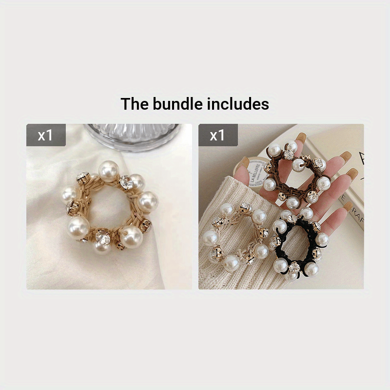 Ayollar bohem uslubidagi to'qilgan marjonli soch bog'lamlari to'plami, bir rangli jerse, rhinestones