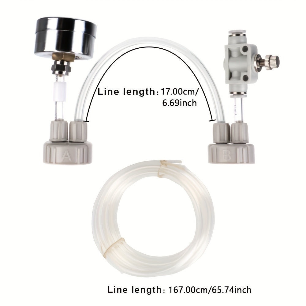 Aquarium CO2 System for Aquatic Plants with Diffuser Valve and Pressure Device
