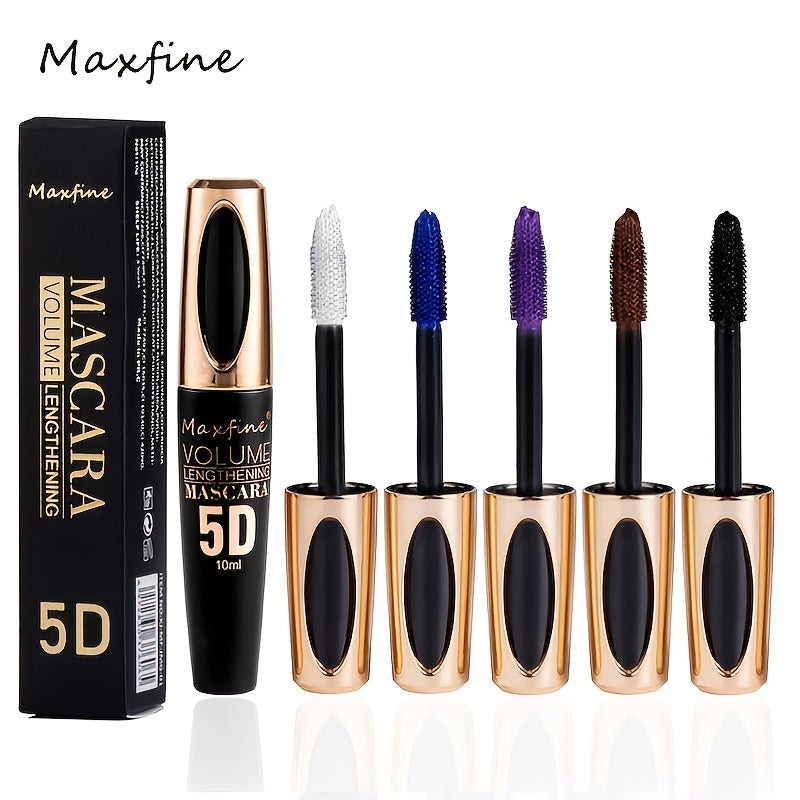 Women Silk Fiber Mascara Black Waterproof Volumizing Lengthening Long Lasting