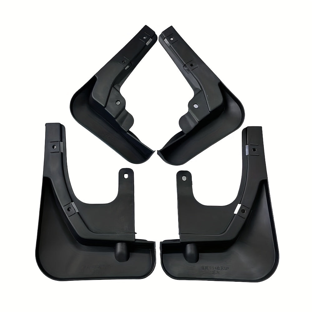 Guardabarros de plástico negro de 4 piezas con luces de señal de giro para parachoques trasero de coche