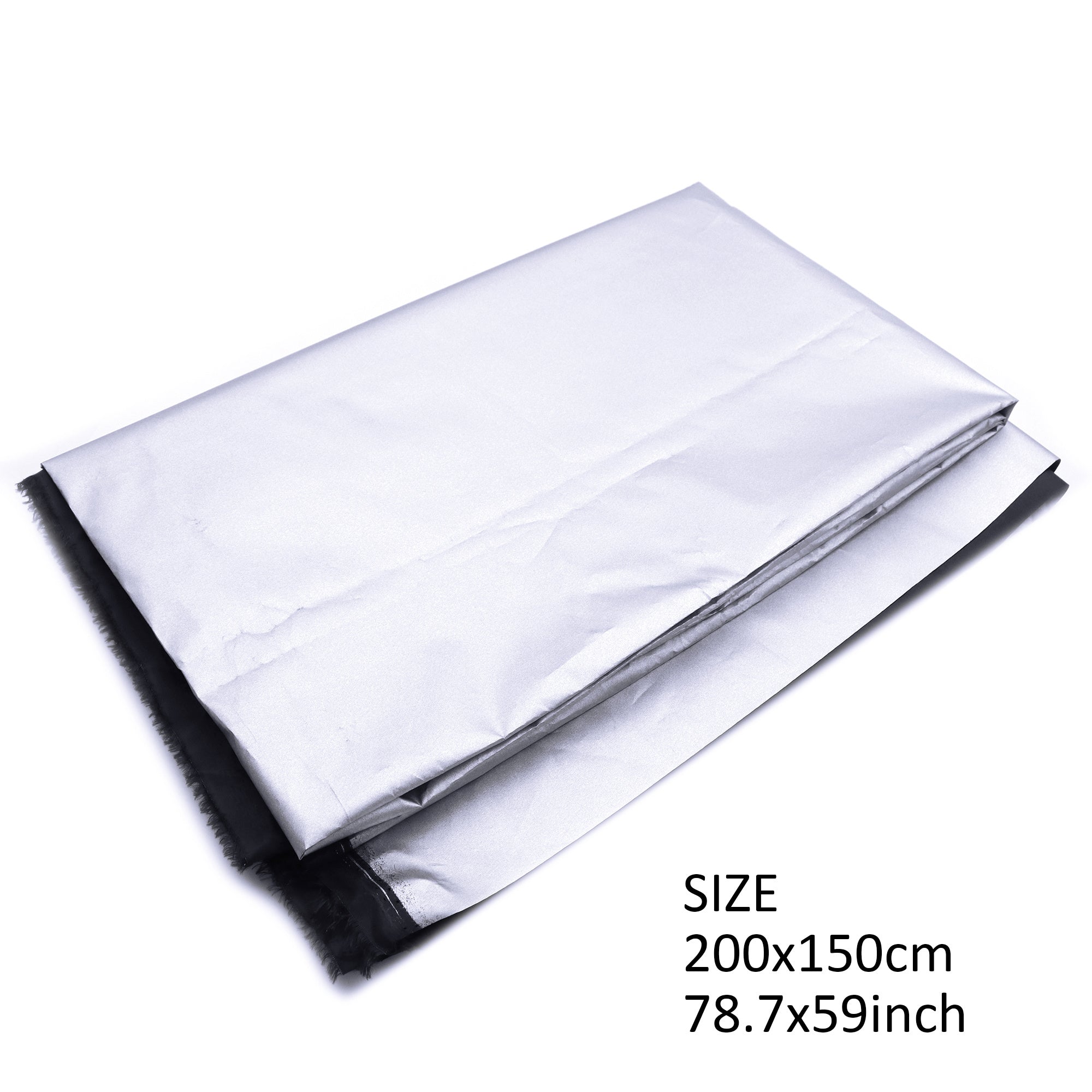 Lightweight Blackout Curtain Fabric Waterproof Polyester Grey 100 Shading