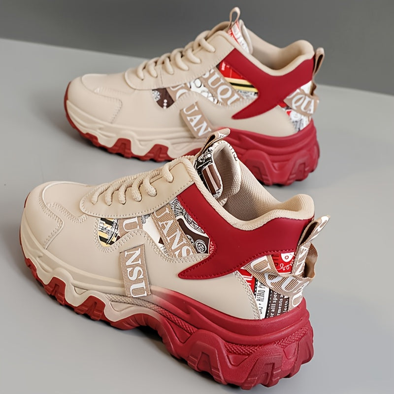Women's Lightweight Breathable Running Shoes with Color Block Design
