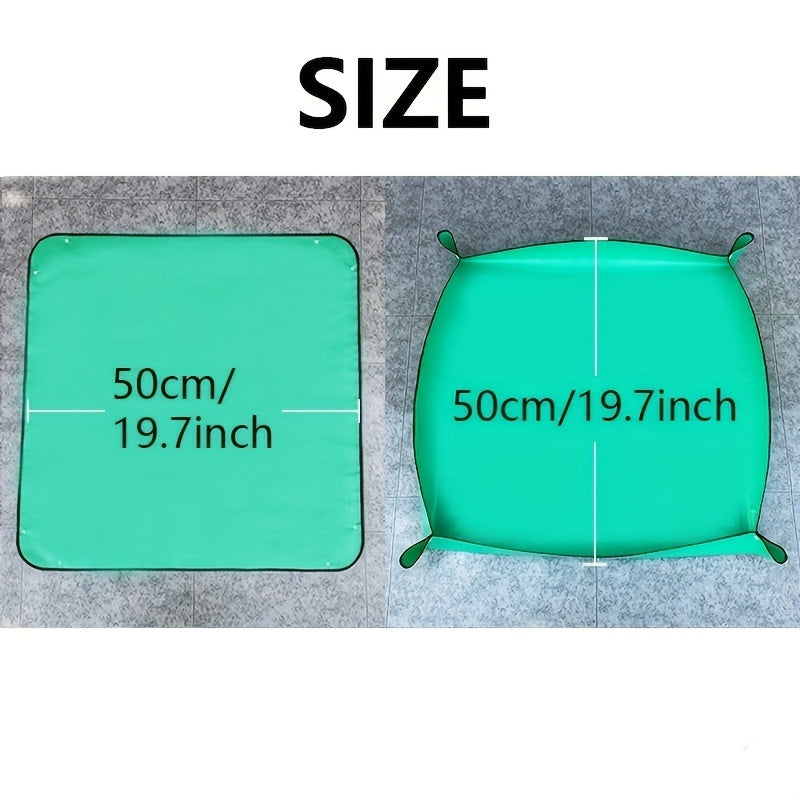 Gardening Floor Mat for Potting and Soil Changing Black