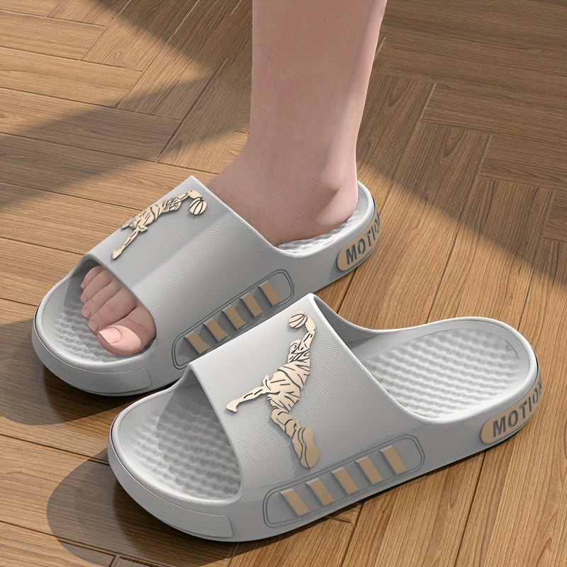 Unisex EVA Slip-On Slippers Breathable Non-Slip Indoor Outdoor White Brown