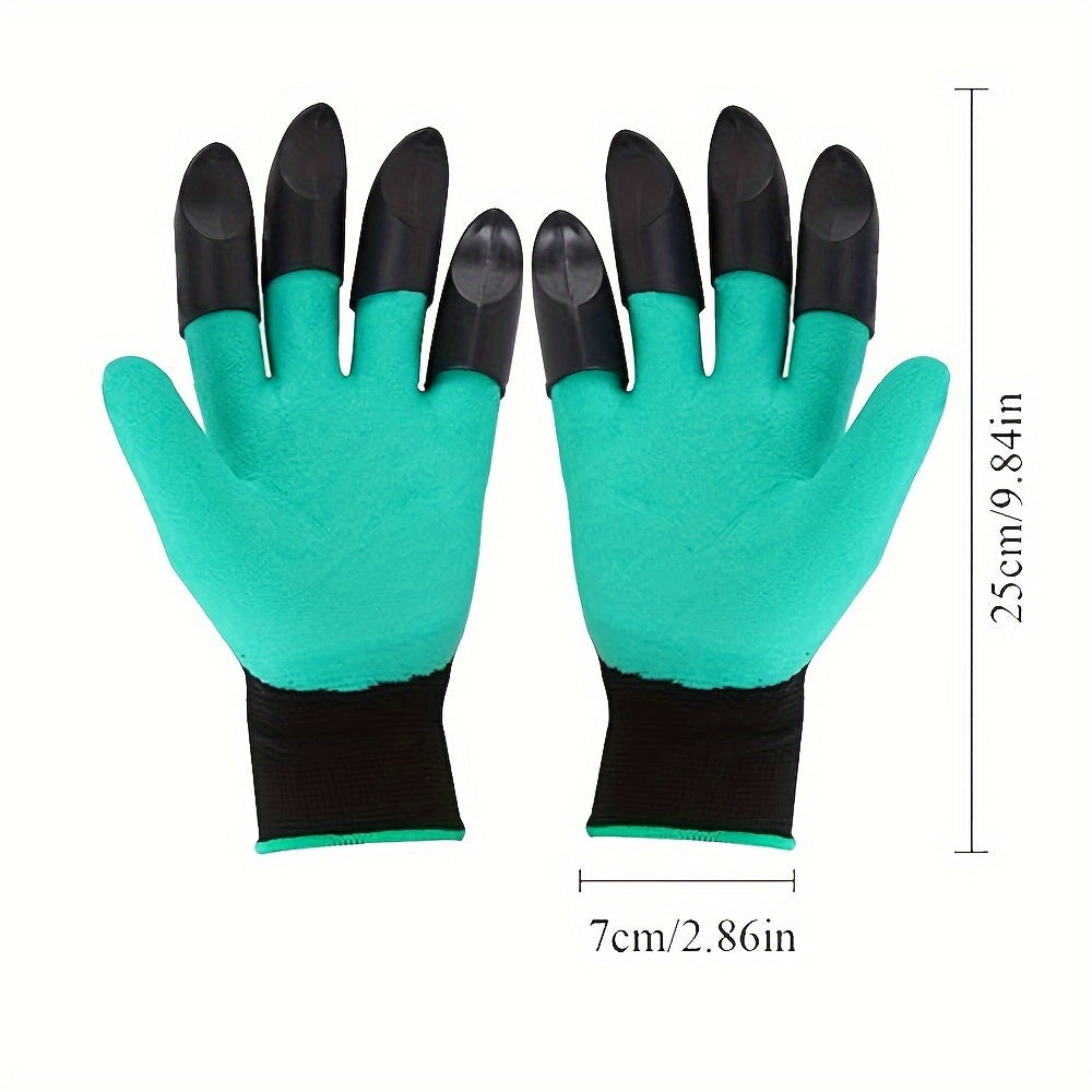 Polyurethane Garden Gloves with Claws for Digging and Planting Tear-Resistant Yard Work Safe for Men Women