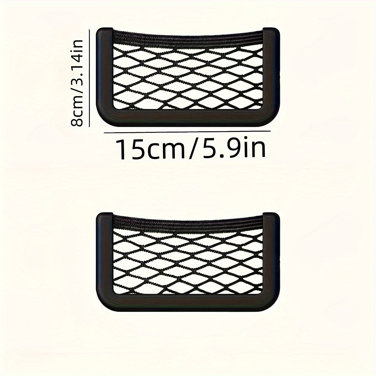 2 шт. автомобильных и туристических сетчатых ящиков для хранения, органайзер из искусственной кожи для смартфонов и необходимых вещей, черный