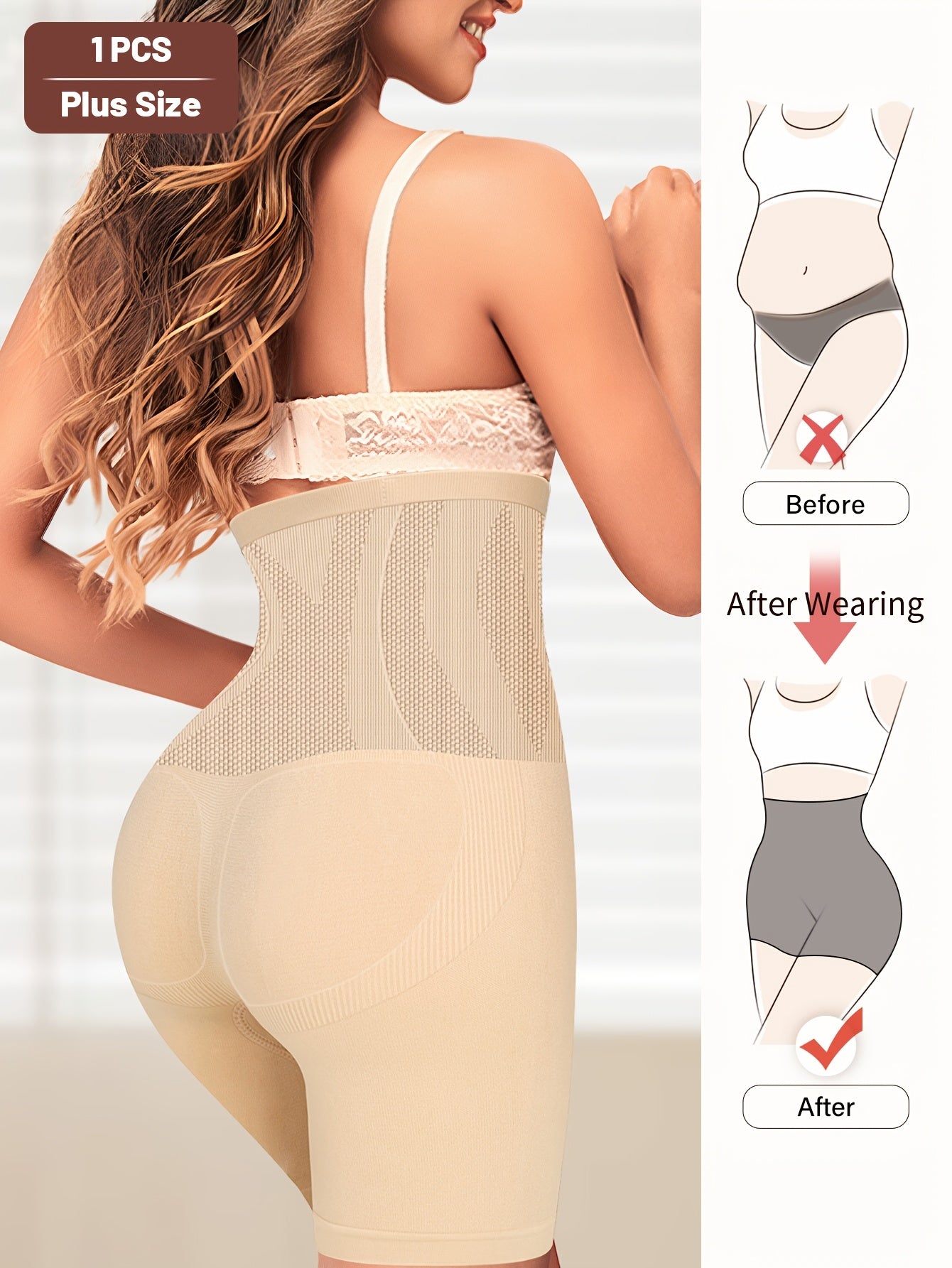 High-Waist Shaping Shorts for Women Tummy Control Slimming Underwear Breathable Nylon
