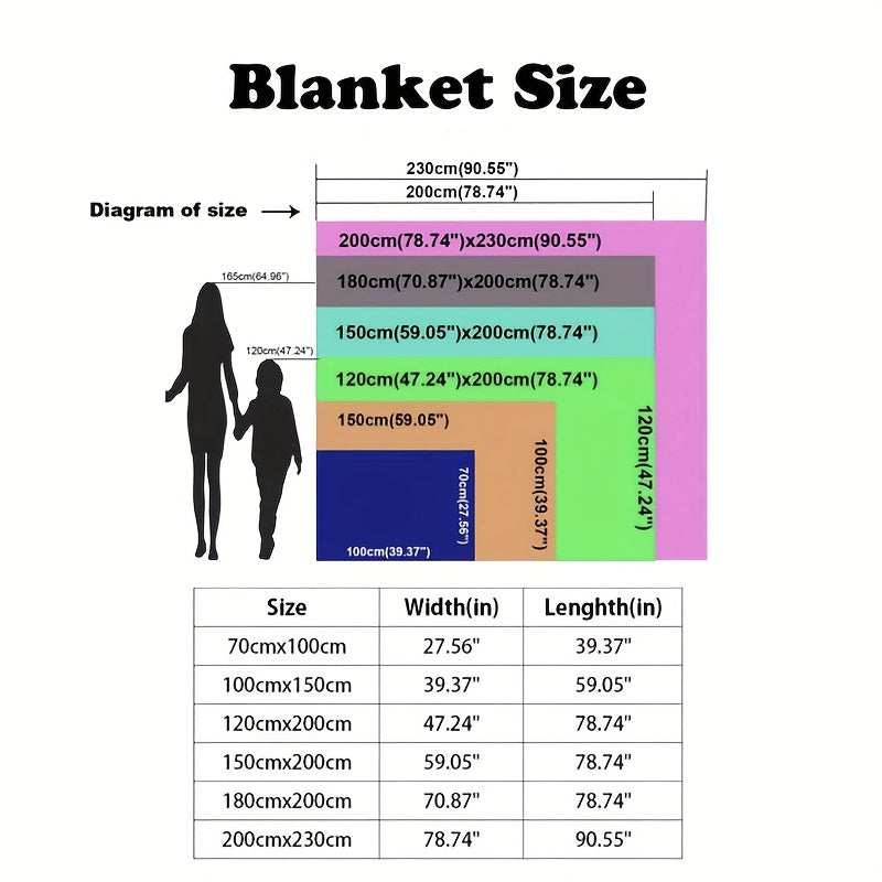 Faux Rabbit Fur Blanket Throw with Striped Flannel for Sofa Bed All-Season Comfort