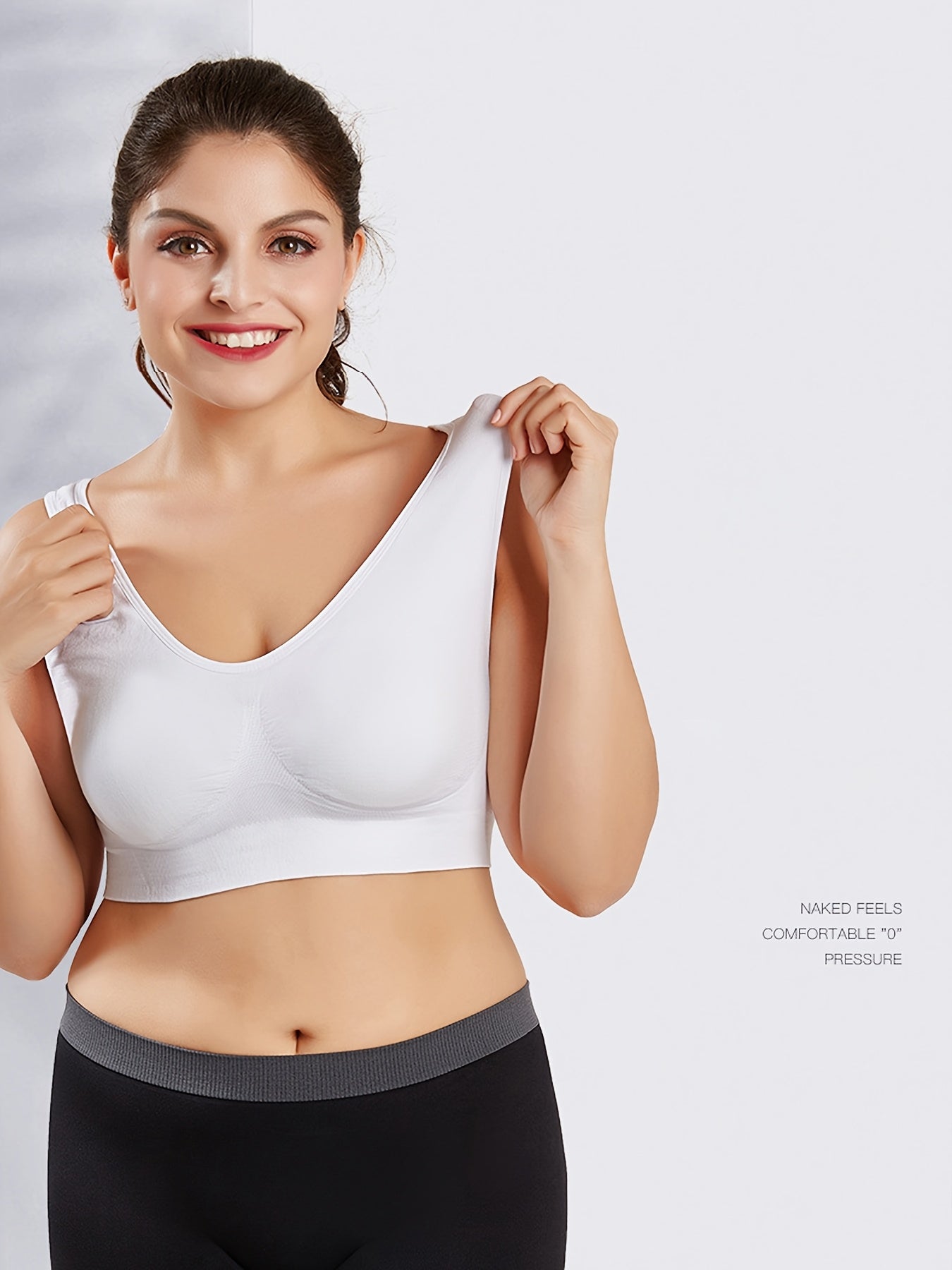 Women's Plus Size Seamless Sports Bras 5XL Breathable Supportive Gym Tops