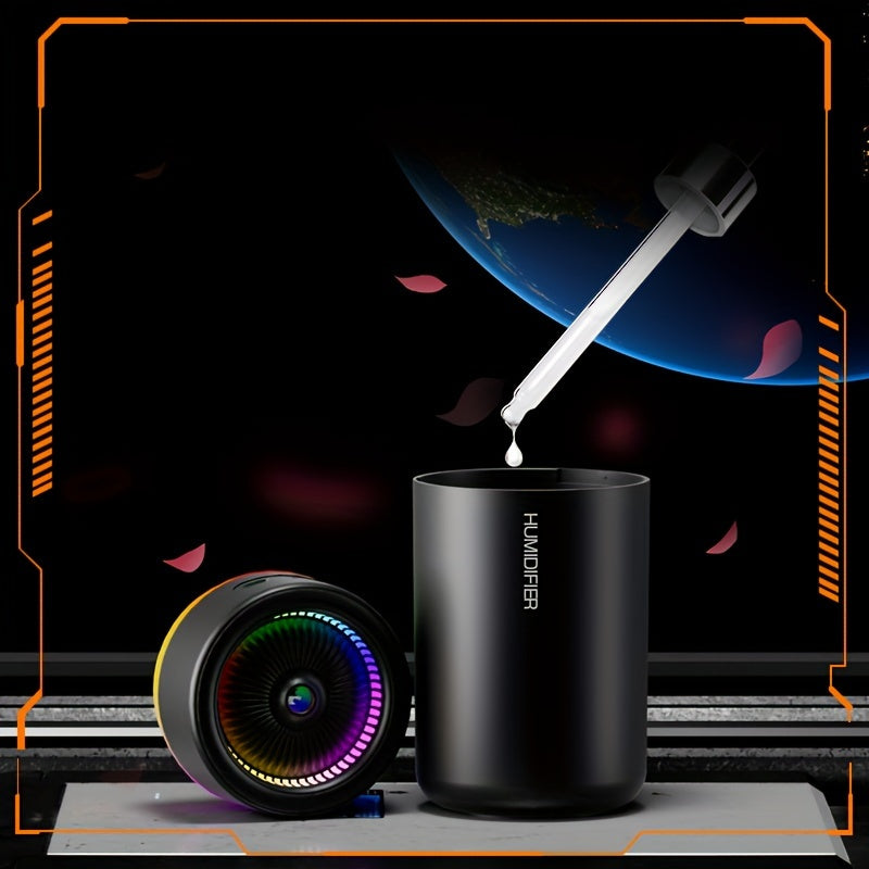 Portativ sovuq namlik beruvchi, LED chiroqli - USB quvvatlanadigan, uy ofisi va yotoqxona uchun zamonaviy oq dizayn, bir nechta xonalar bilan mos keladi.