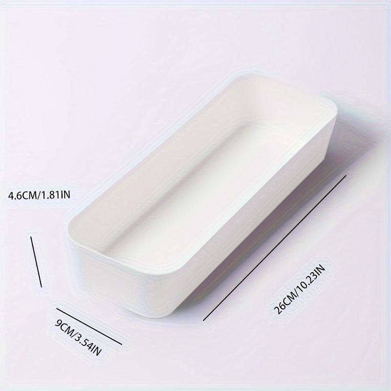 Plastic Desk Organizer with Open Cover for Home Office Dorm 1 or 2 Pack