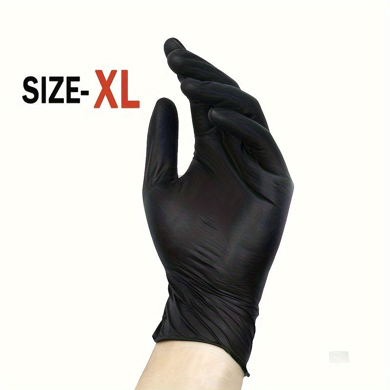 100 dona foydalaniladigan nitril qo‘lqoplar, 6 Mil suv o'tkazmaydigan uy tozalash qo‘lqoplari