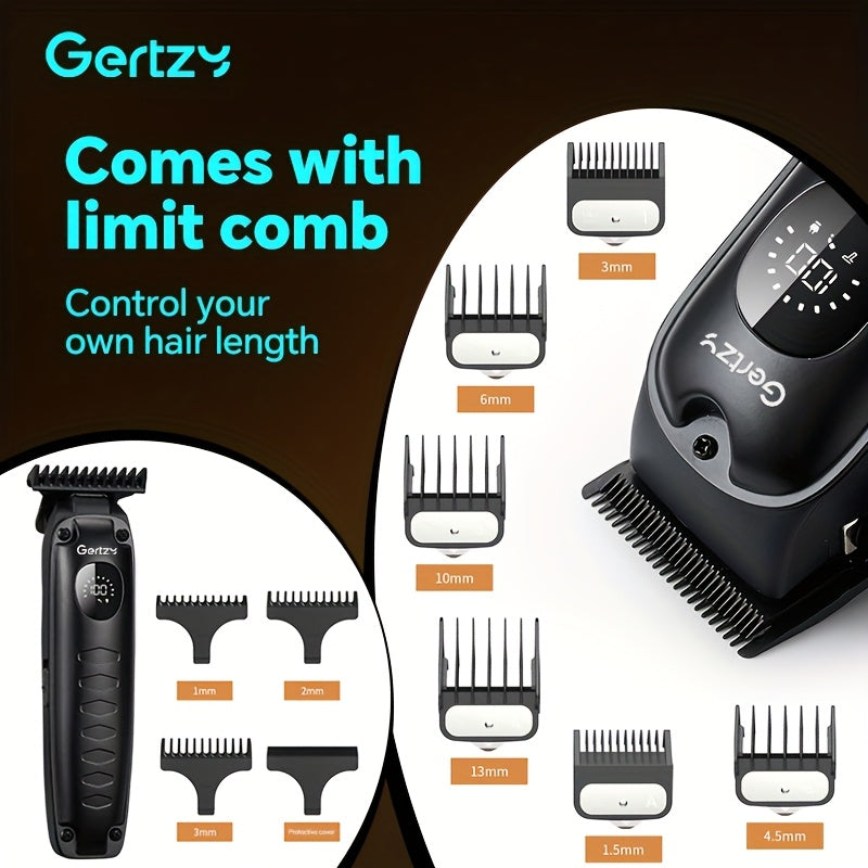 Men's Hair Clipper Set with LED Display Nine Limit Combs Hair and Oil Clippers Gift