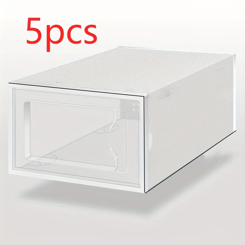 Clear Plastic Shoe Storage Boxes Pack of 2-10 for Closet and Athletic Shoes