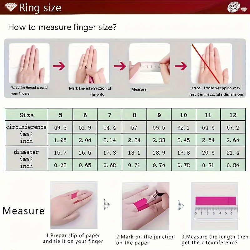 Unisex 925 Silver Punk uzuk, Qizil va Yashil toshlar bilan, Kvadrat sun'iy zirkoniya kristall dizayni, Juftlar uchun mukammal.