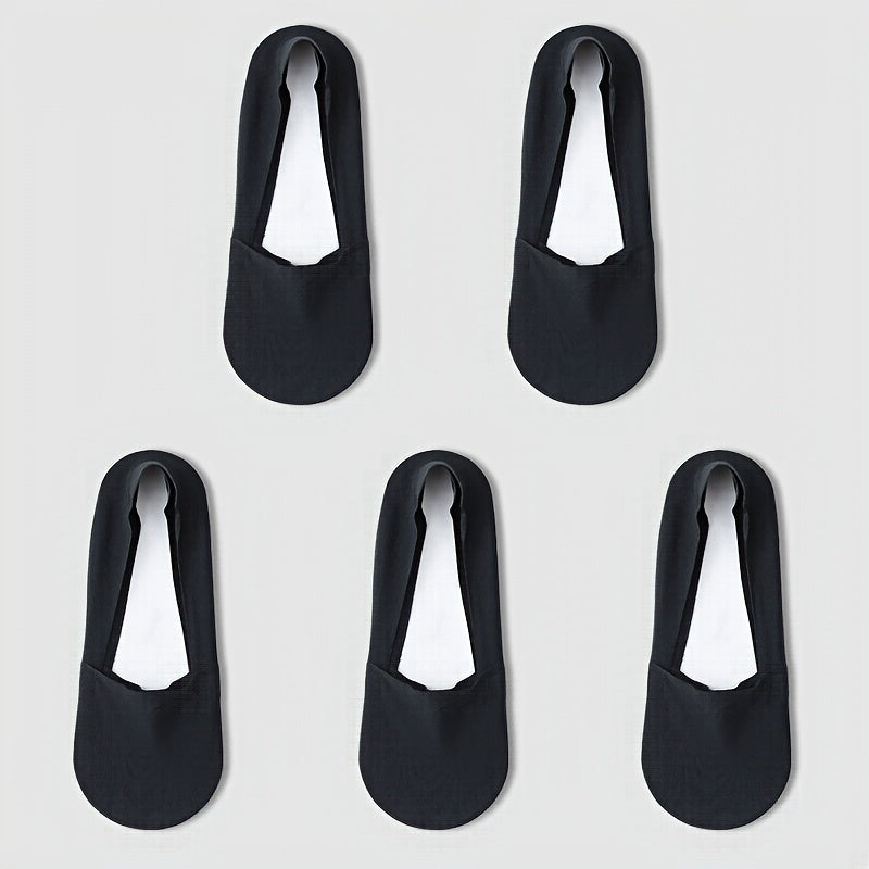 Women's Invisible Boat Socks 5 or 10 Pairs Non-Slip Shallow Mouth Summer