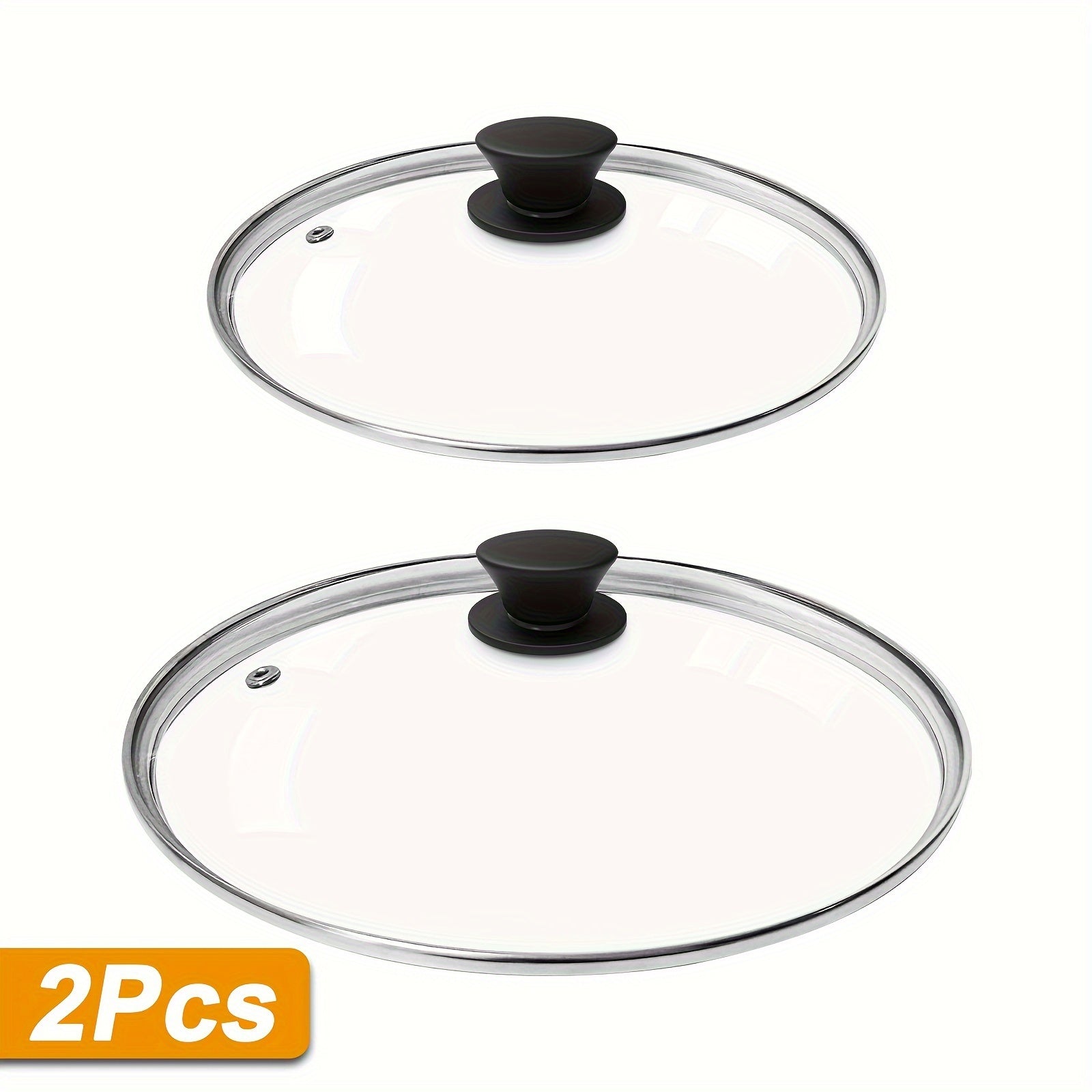Tapa de vidrio universal transparente para sartén y ollas de 10in, 13in, 12.2in, 14.5in