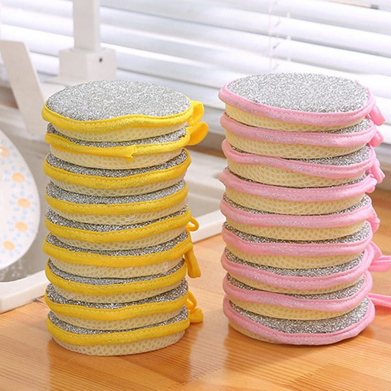 Double-Sided Dishwashing Sponges for Kitchen Cleaning, Pack of 10
