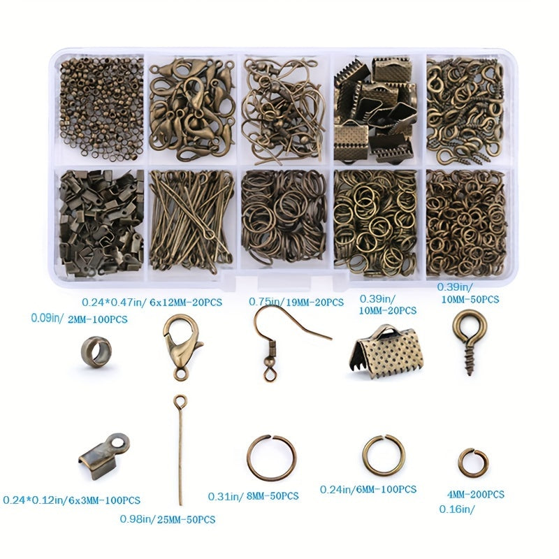 Набор для изготовления украшений с комплектом для изготовления серег и инструментами для ремонта для самостоятельного создания украшений