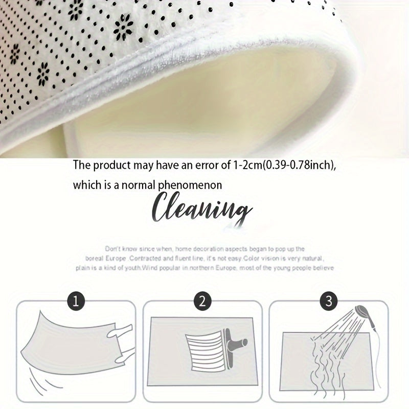 Soft Flannel Anti-Fatigue Door Mat 1.2cm Thick Non-Slip Absorbent Entryway Rug