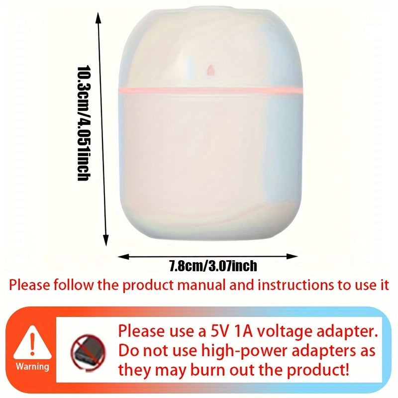 USB Night Light Humidifier for Bedroom Living Room Desk Car Compact Mist and Soothing Light