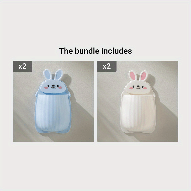 Cute Rabbit Storage Rack for Makeup Brushes Toothbrushes and Cosmetics