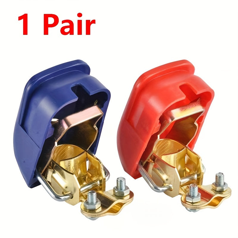Juego de 2 pinzas de terminal de batería para coche con liberación rápida y conectores protectores