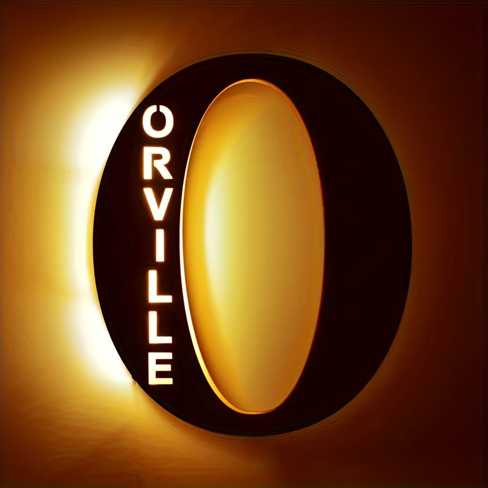 Personalized Wall Sconce with Engraved Name Night Light USB Powered Long-Lasting LED Bedroom Decor