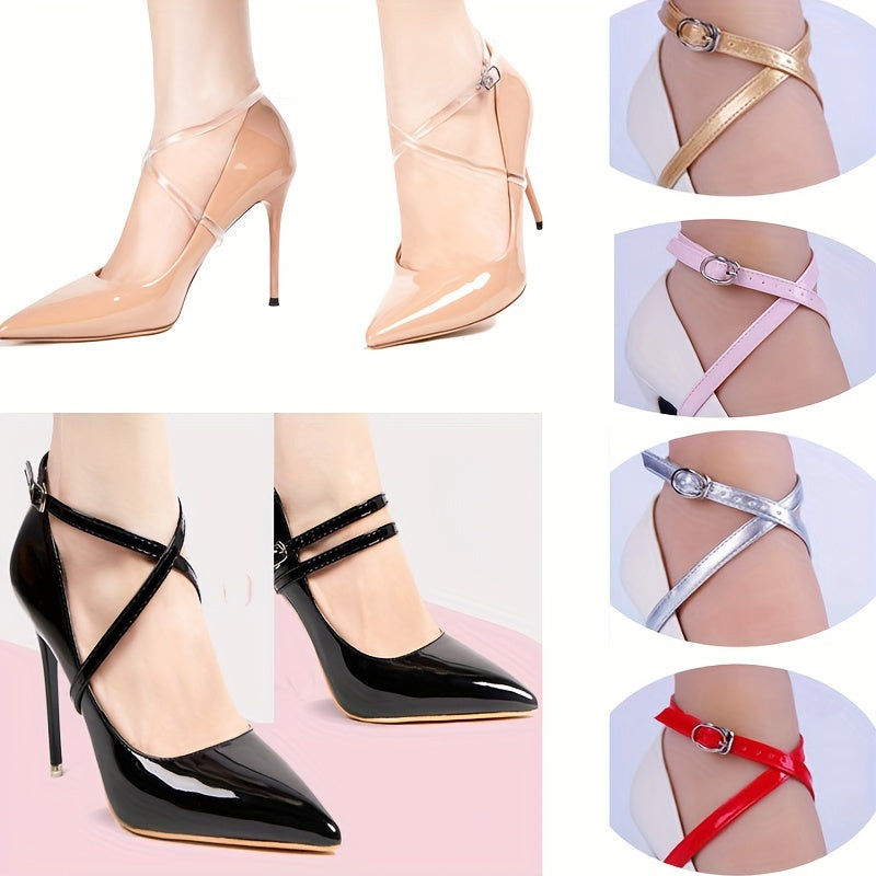 Women's Adjustable High Heel Shoe Straps Ankle Belt Pack of 2