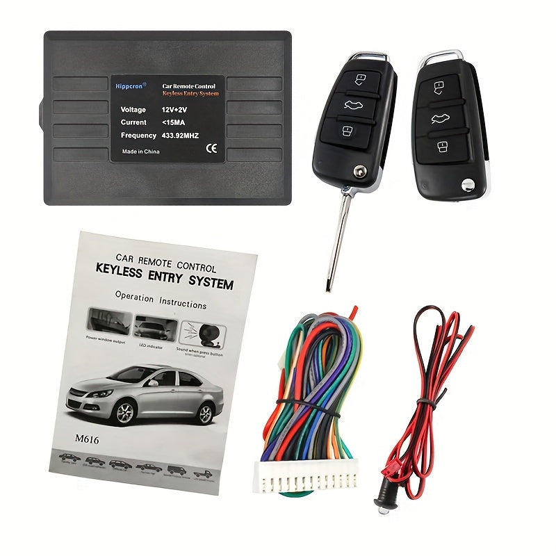 Car Remote System Keyless Entry PE Material with 2 Keys Vehicle Locking and Find Car Function