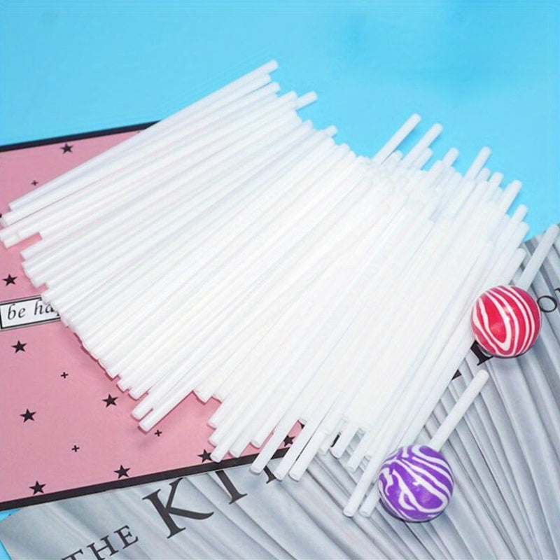 100 Pieces Lollipop Sticks for Cake Pops Candy Chocolate Food-Grade Baking Rods