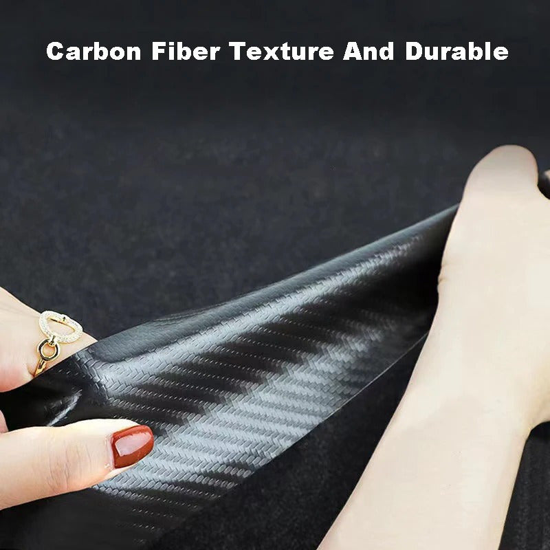 Защититель порога двери автомобиля из углеродного волокна, нескользящий, устойчивый к царапинам, черный