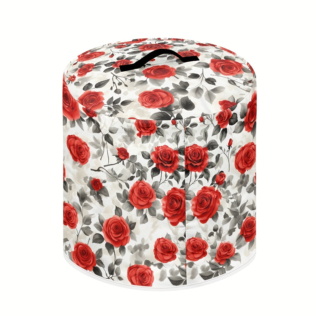 Cubierta de olla a presión con estampado de rosas para Instant Pot de 8 cuartos con asa y bolsillos
