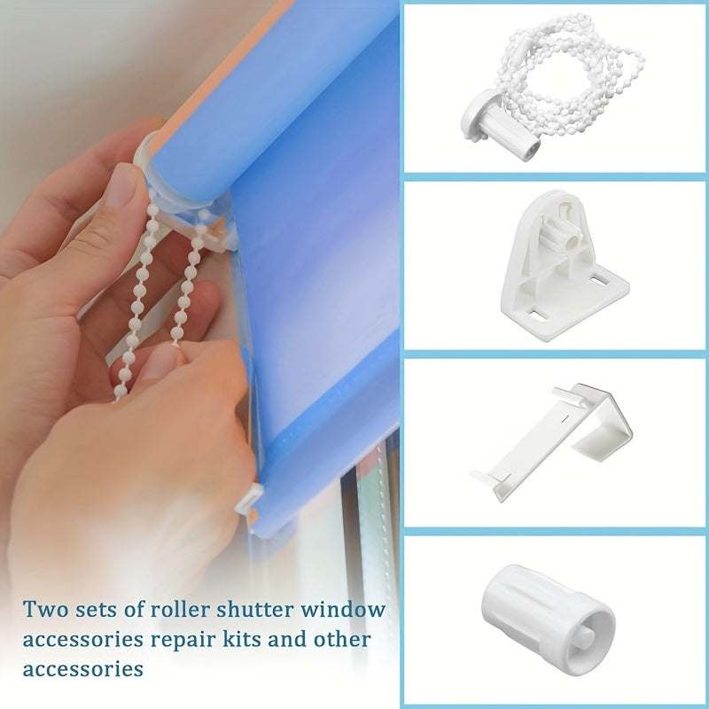 2 Sets of 17mm Roller Blinds with 6 Pieces Per Set for Windows