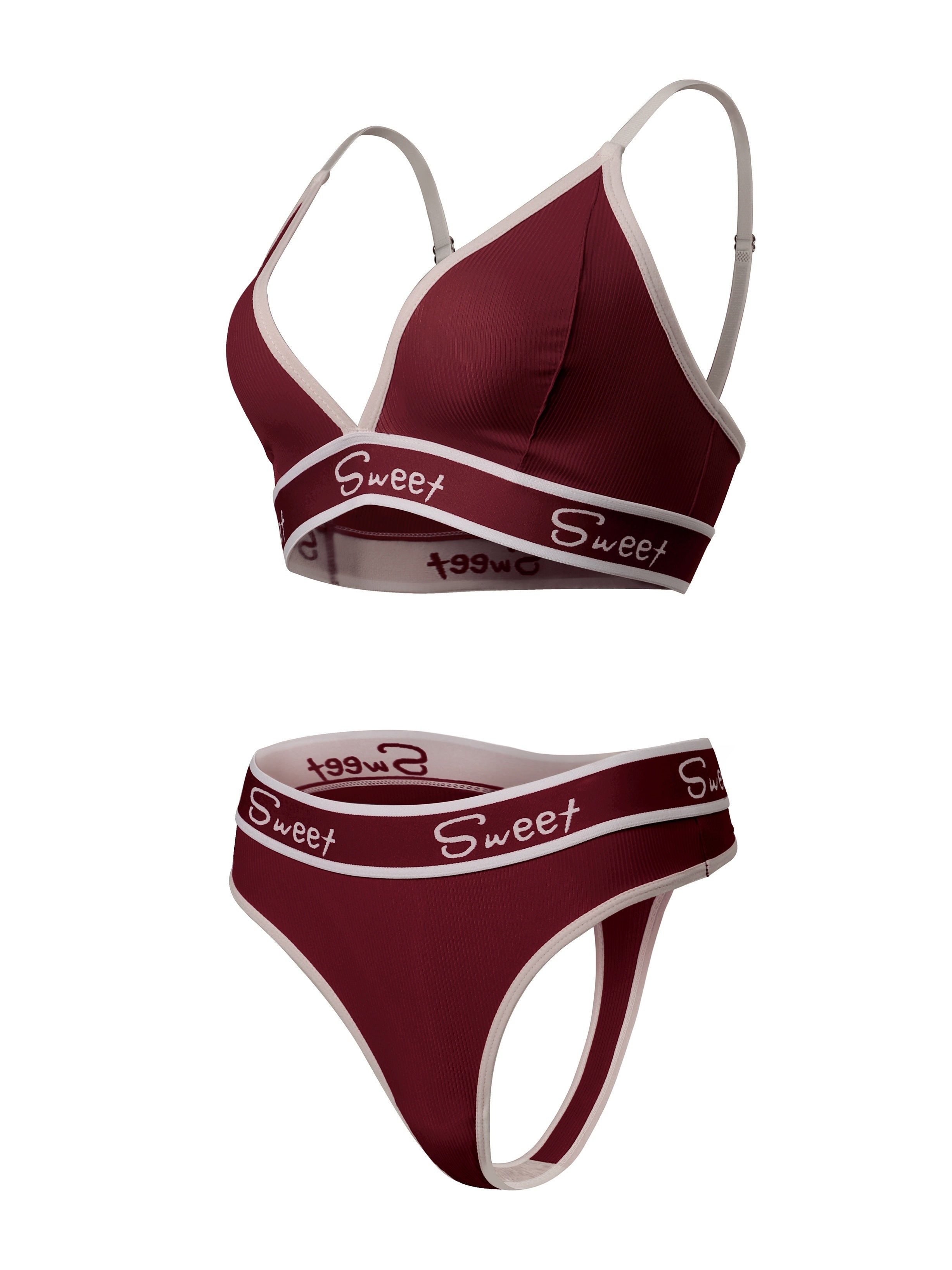 Set of 3 Seamless Backless Viscose Elastane Lingerie Sets Solid Color