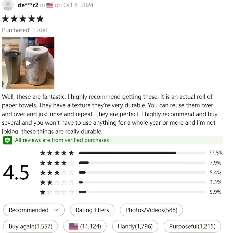 400-Sheet Disposable Kitchen Towels Reusable Dry Wet Oil-Resistant Cleaning