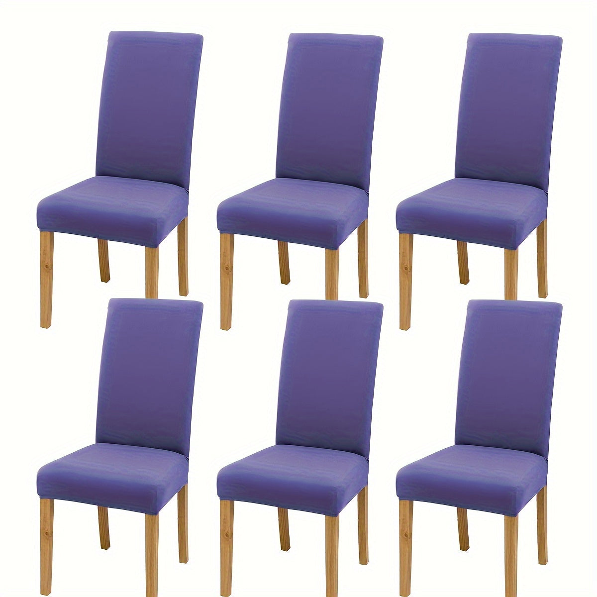 4/6pcs Water-Resistant Polyester Spandex Chair Covers with Elastic Band for Living Room