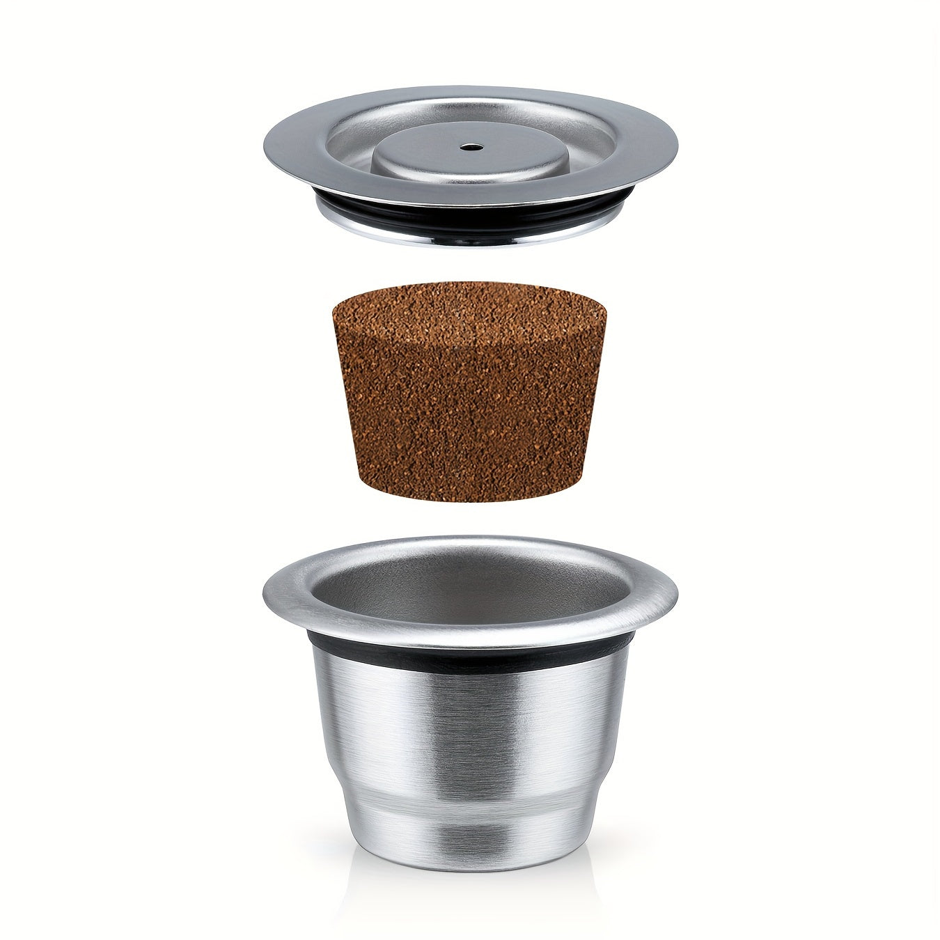 Stainless Steel Reusable Coffee Capsule with Bird Nest Design for Espresso Machines