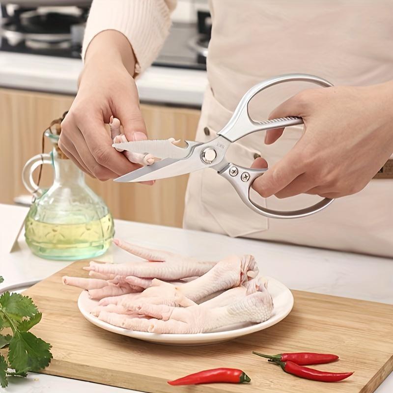 Stainless Steel Kitchen Scissors with Ergonomic Handle for Meat Vegetables