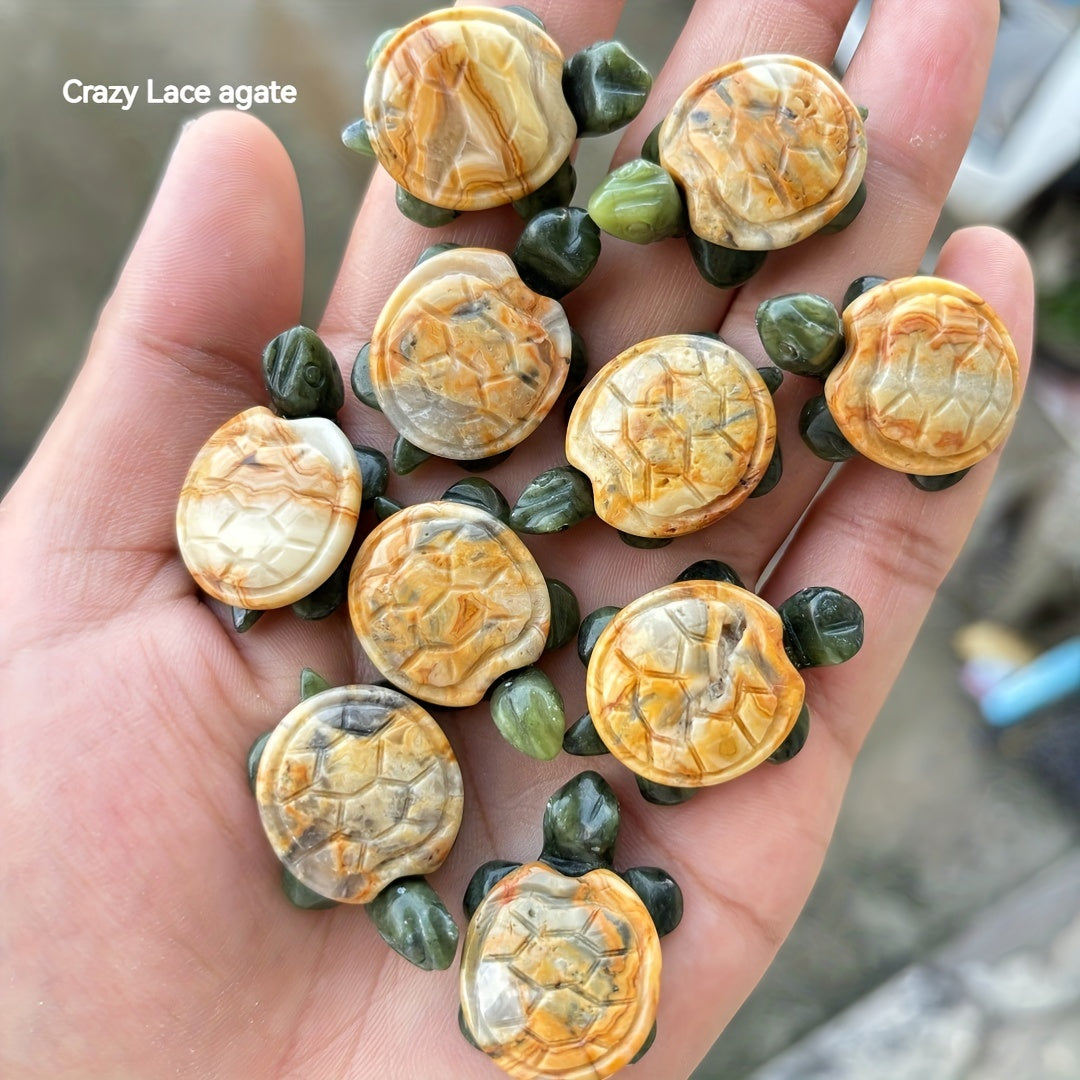 Натуральная кристальная фигурка черепахи для домашнего декора, украшение для аквариума