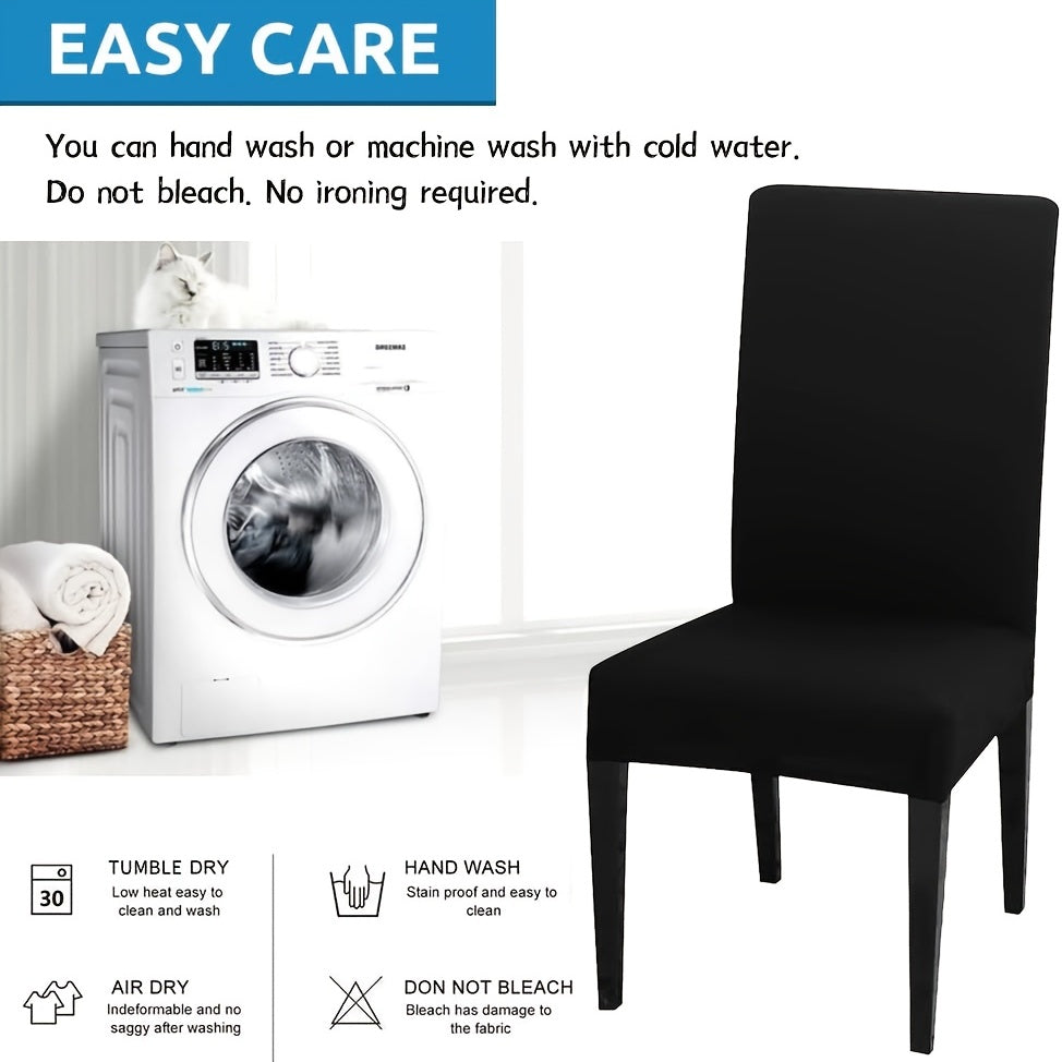 Stretchable Dining Chair Covers Removable Washable Seat Protectors Set of 4