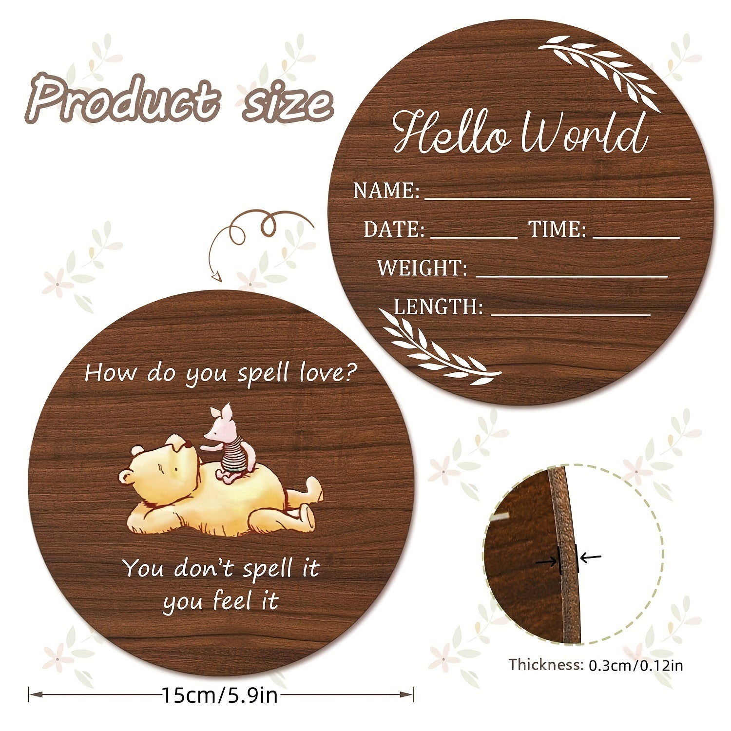 Baby Nursery Decor Custom Birth Announcement Plaque Welcome Sign for Newborns