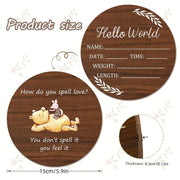 Baby Nursery Decor Custom Birth Announcement Plaque Welcome Sign for Newborns