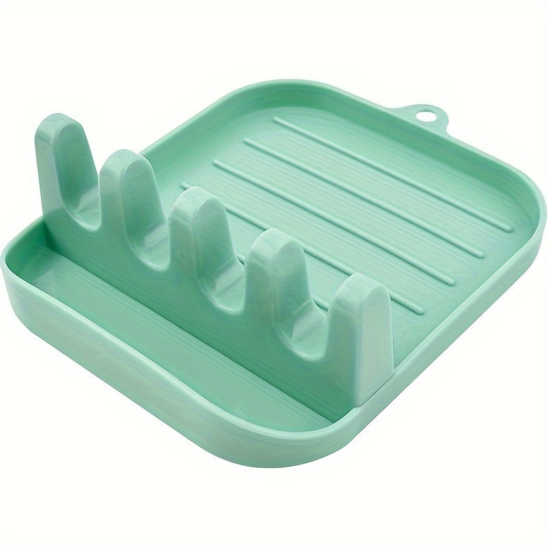 Juego de organizador de cocina con soporte para tapa sin goteo y estante para utensilios