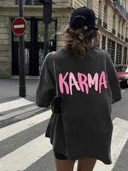 Plus Size Women's Graphic Print T-Shirt, Pink, Short Sleeve Casual Top